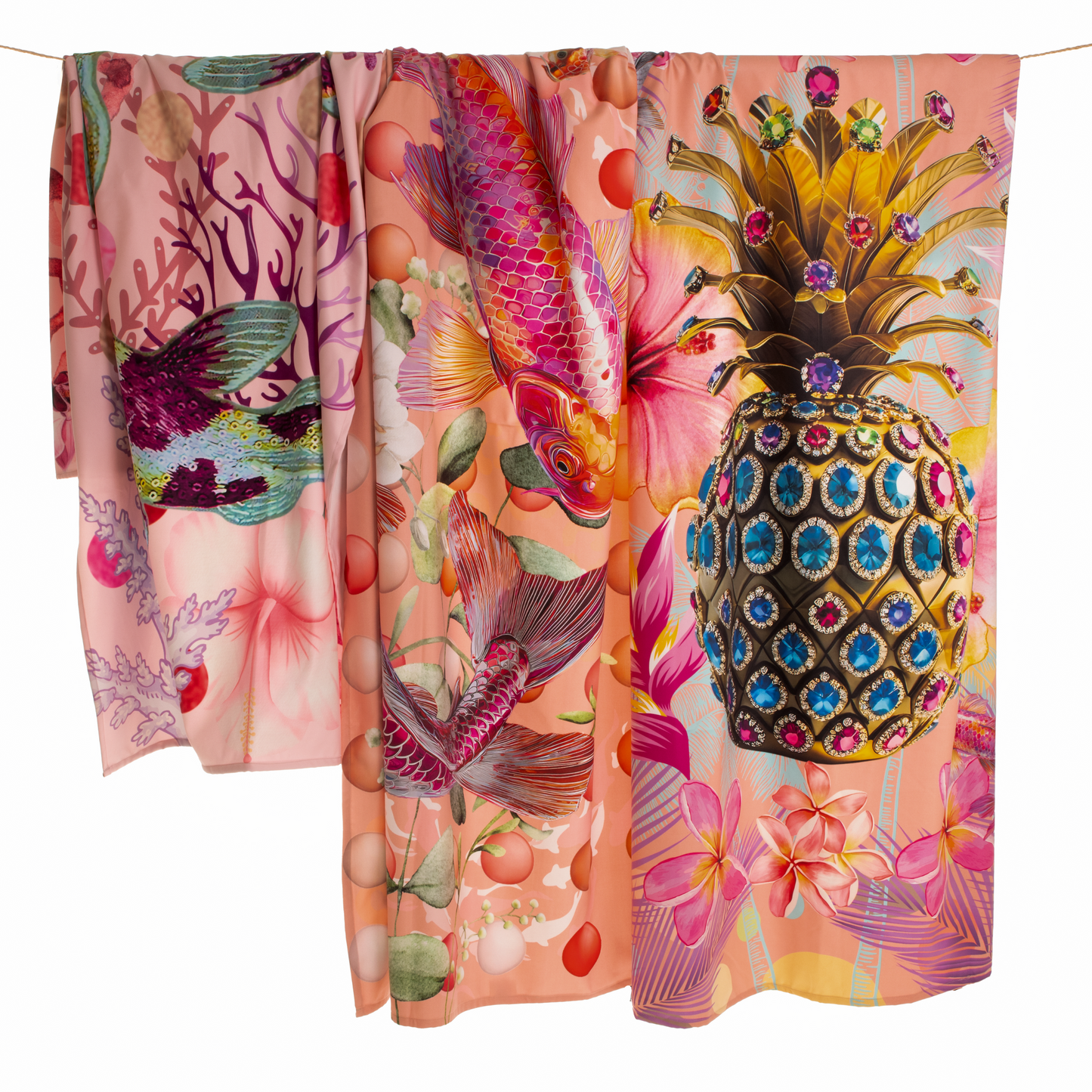 Pink Koi - Beach Towel