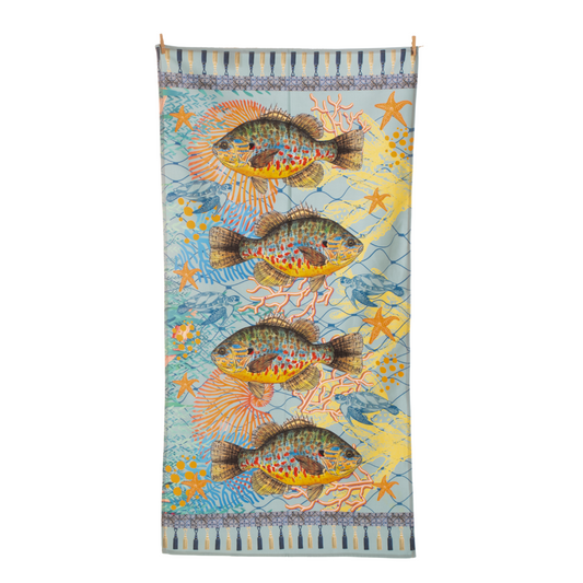 Orange Spotted Sun Fish - Guest Bathroom Towel