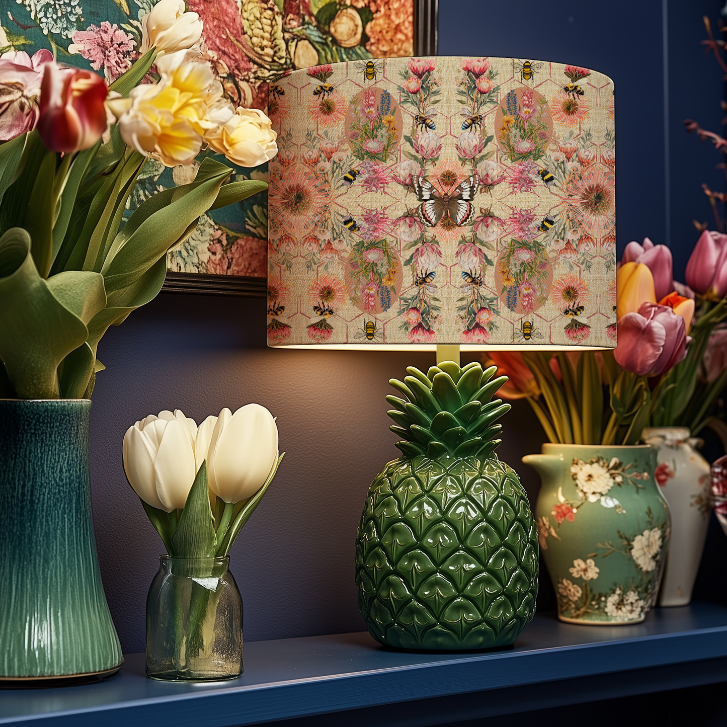 Bee & Fynbos Lampshade - Hannah Claire Creations