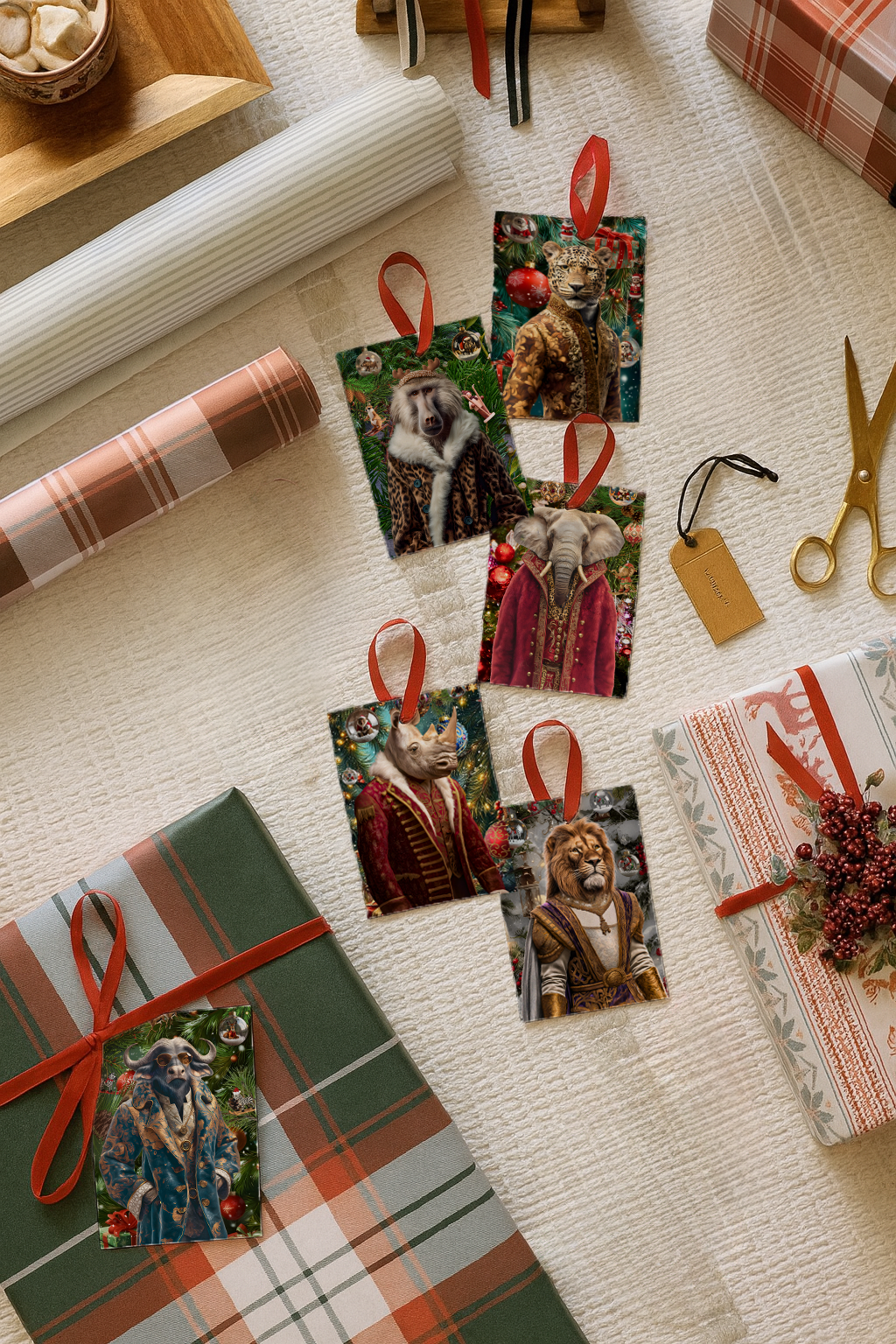 The Big Six Christmas Gift Tags