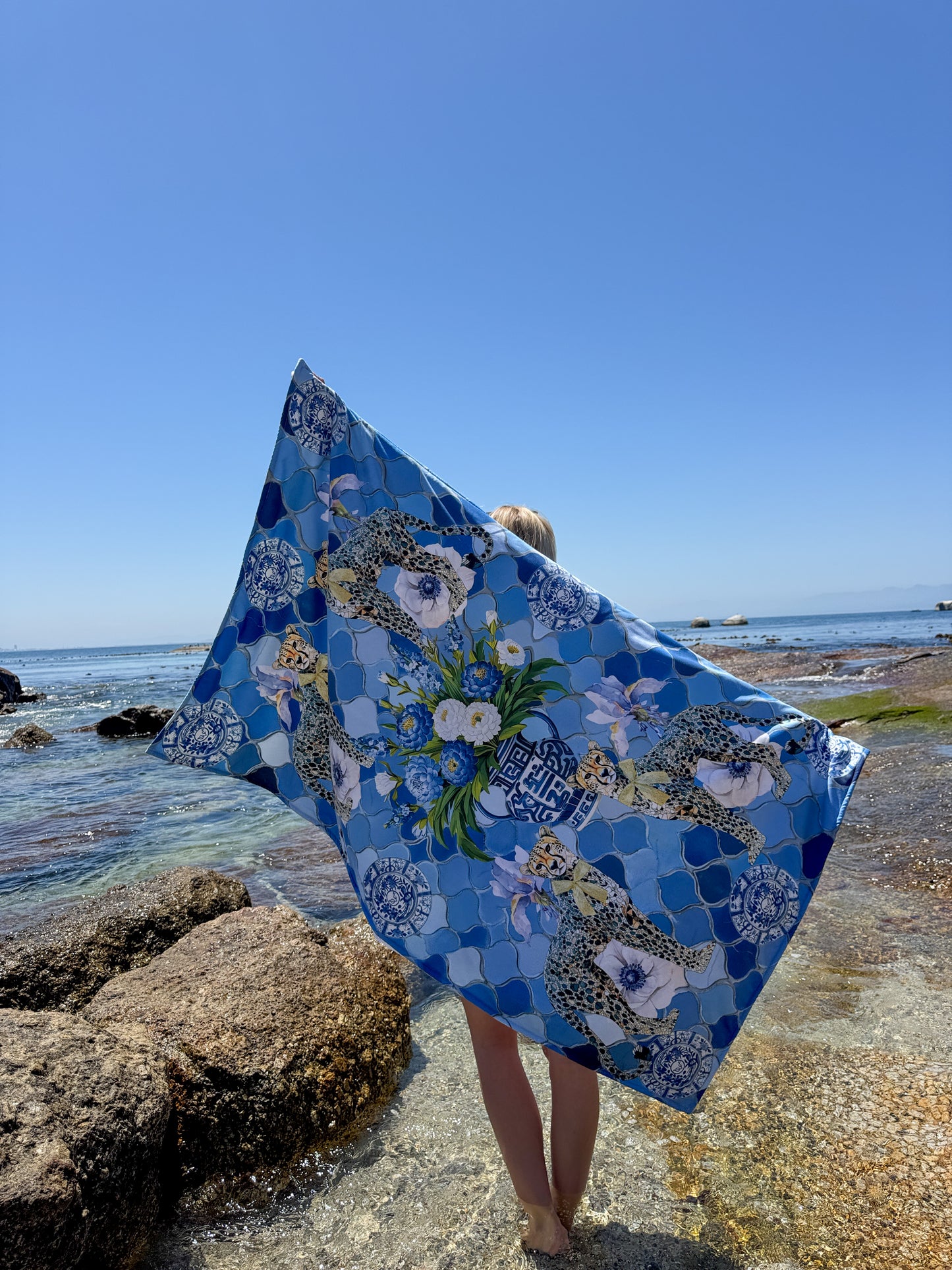 Porcelain Prowl - Beach Towel