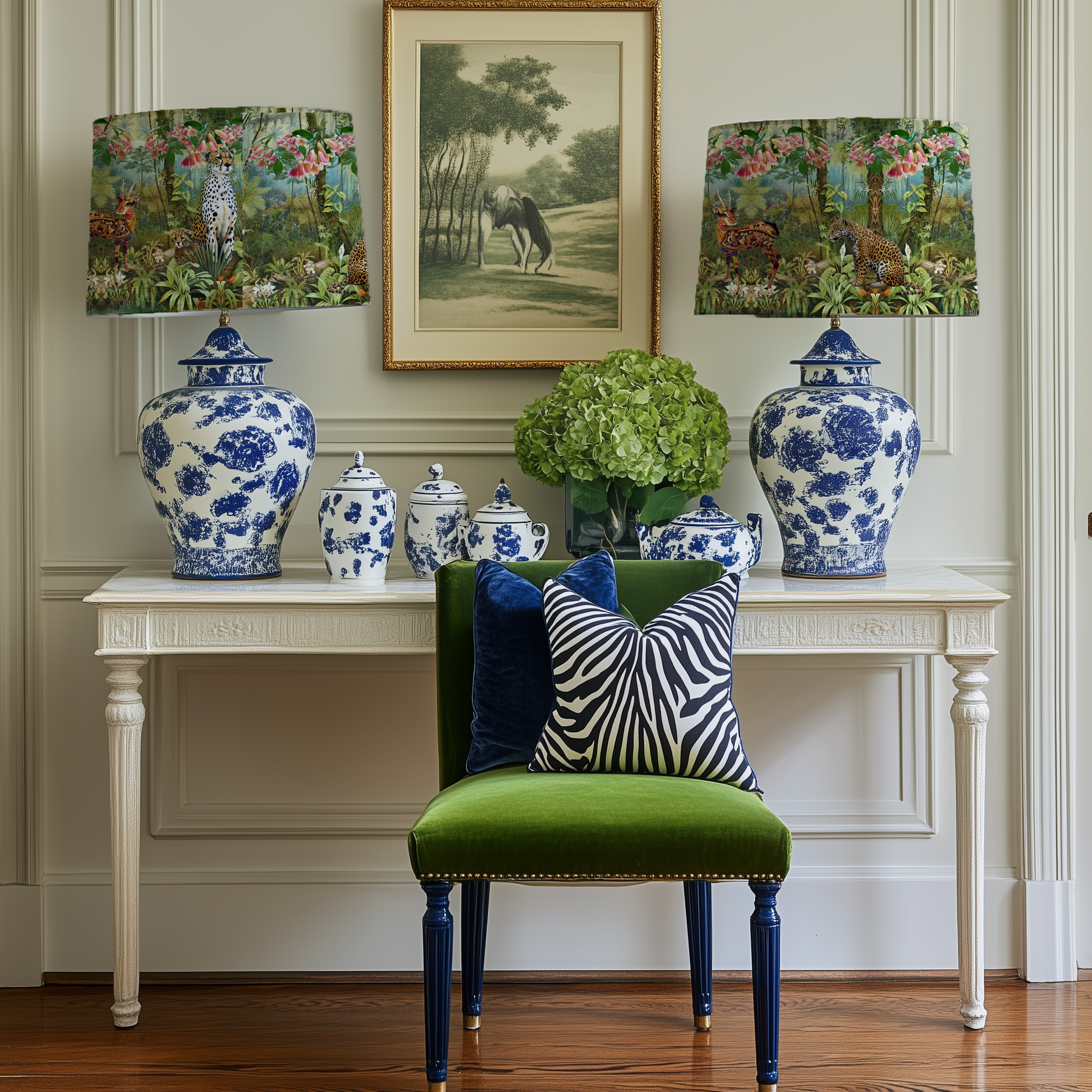 Wild Cat Nine Lampshade - Hannah Claire Creations