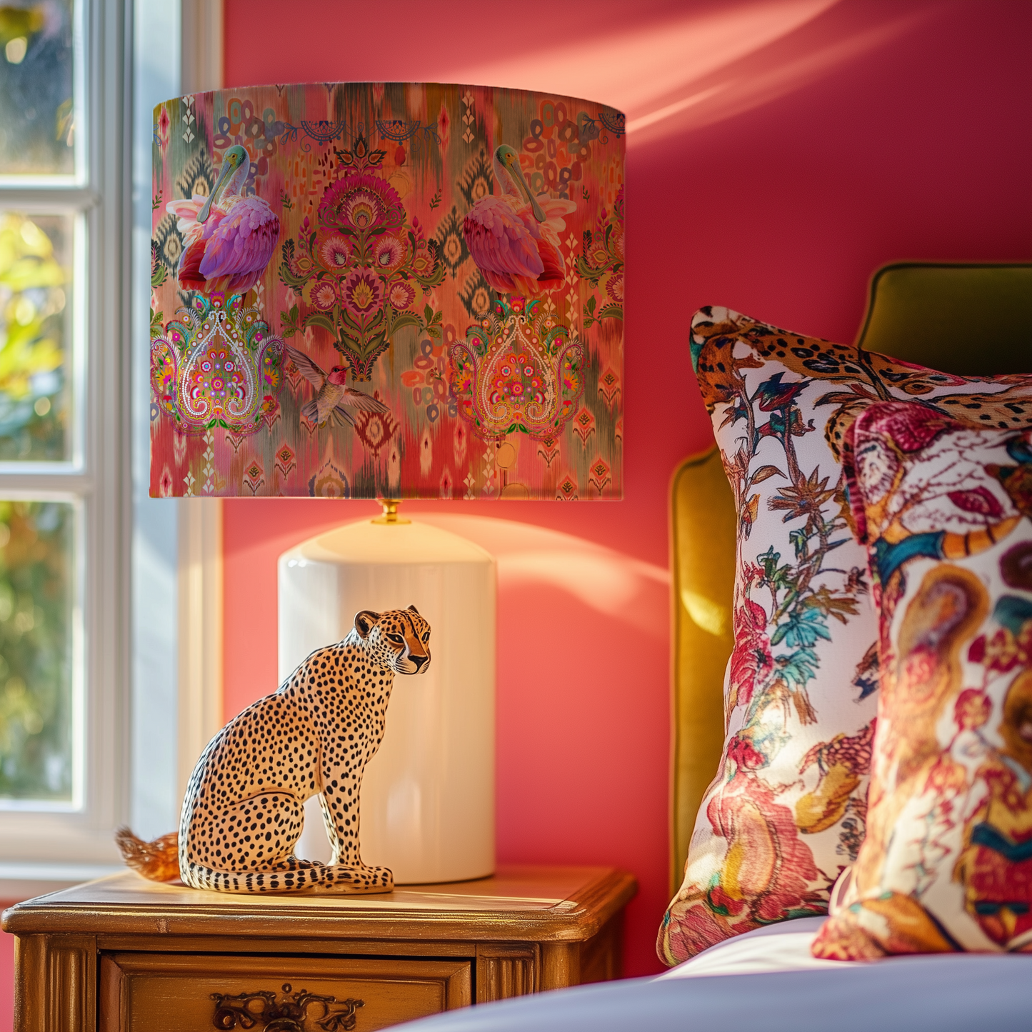 Roseate Spoonbill Lampshade - Hannah Claire Creations