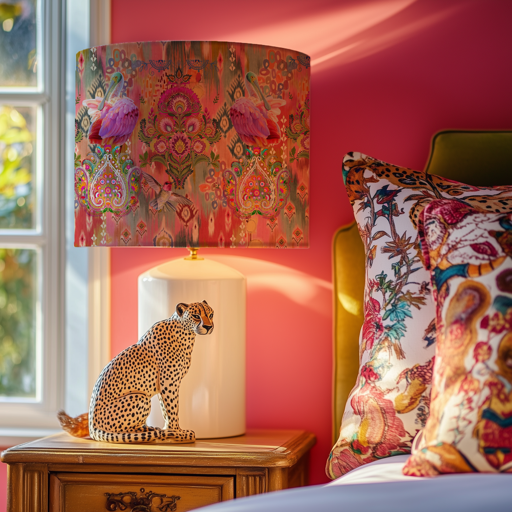 Roseate Spoonbill Lampshade - Hannah Claire Creations