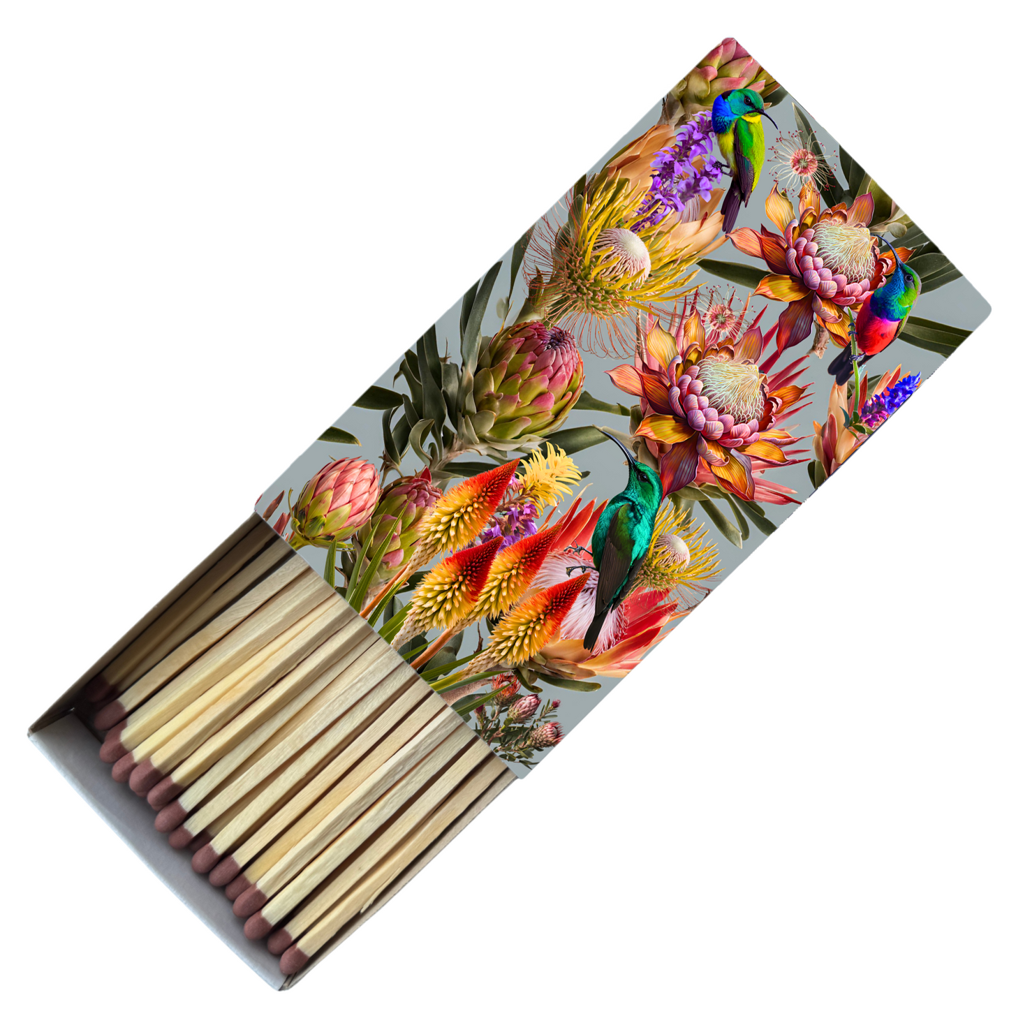 Safety Match Box - Malachite On Blue - Hannah Claire Creations