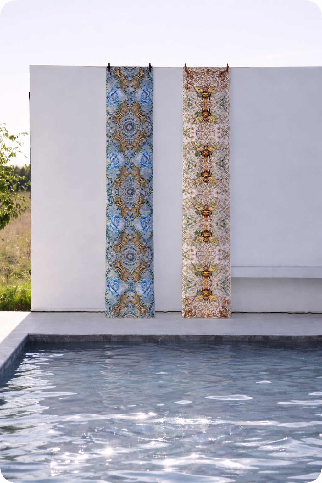 Table Runner - Zebras On Blue - Hannah Claire Creations