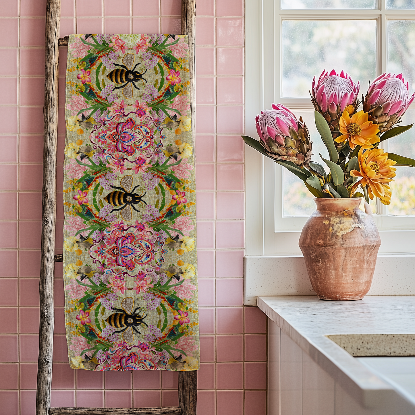 Table Runner - Bee & Bouquet