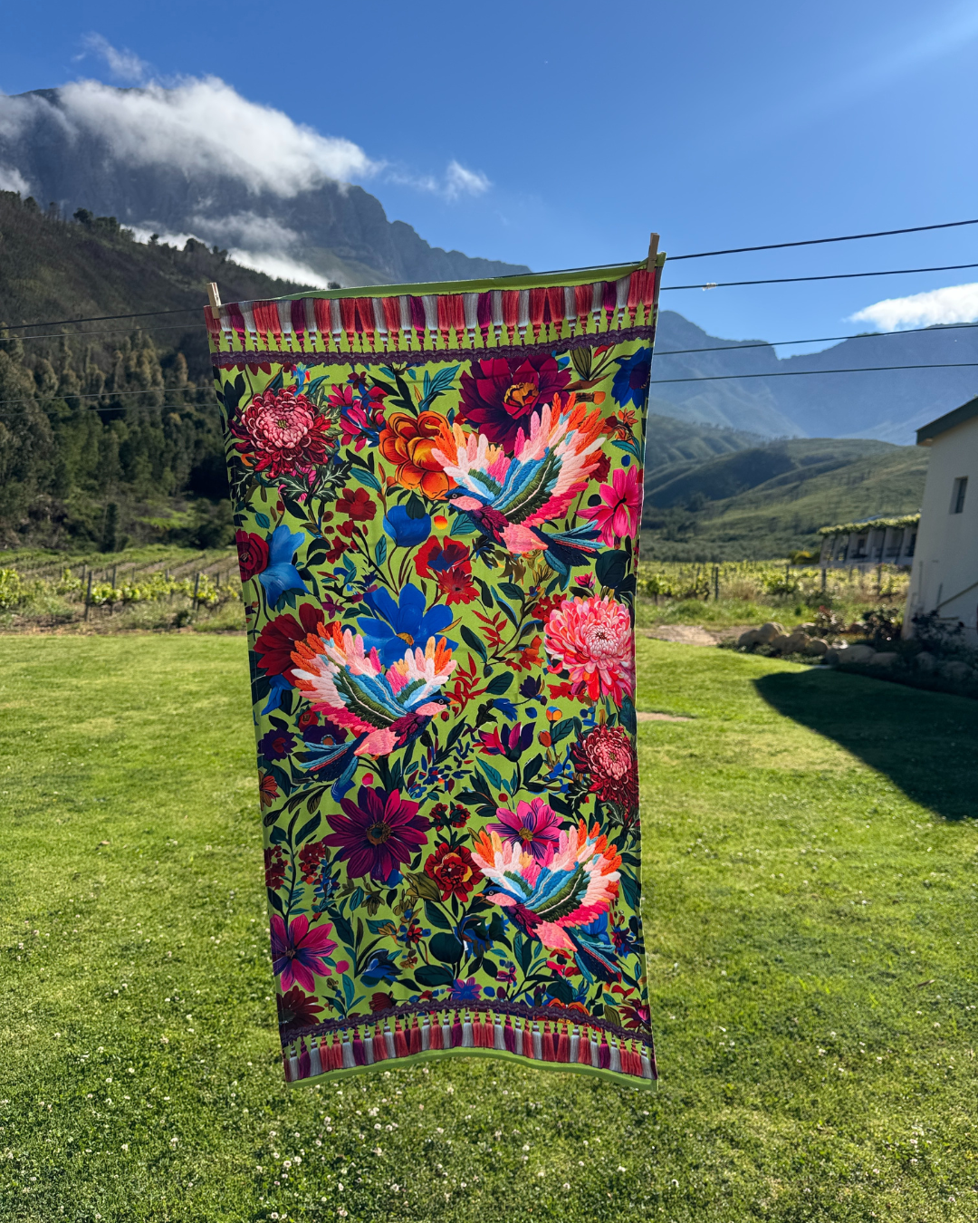 Birds On Green - Guest Bathroom Towel