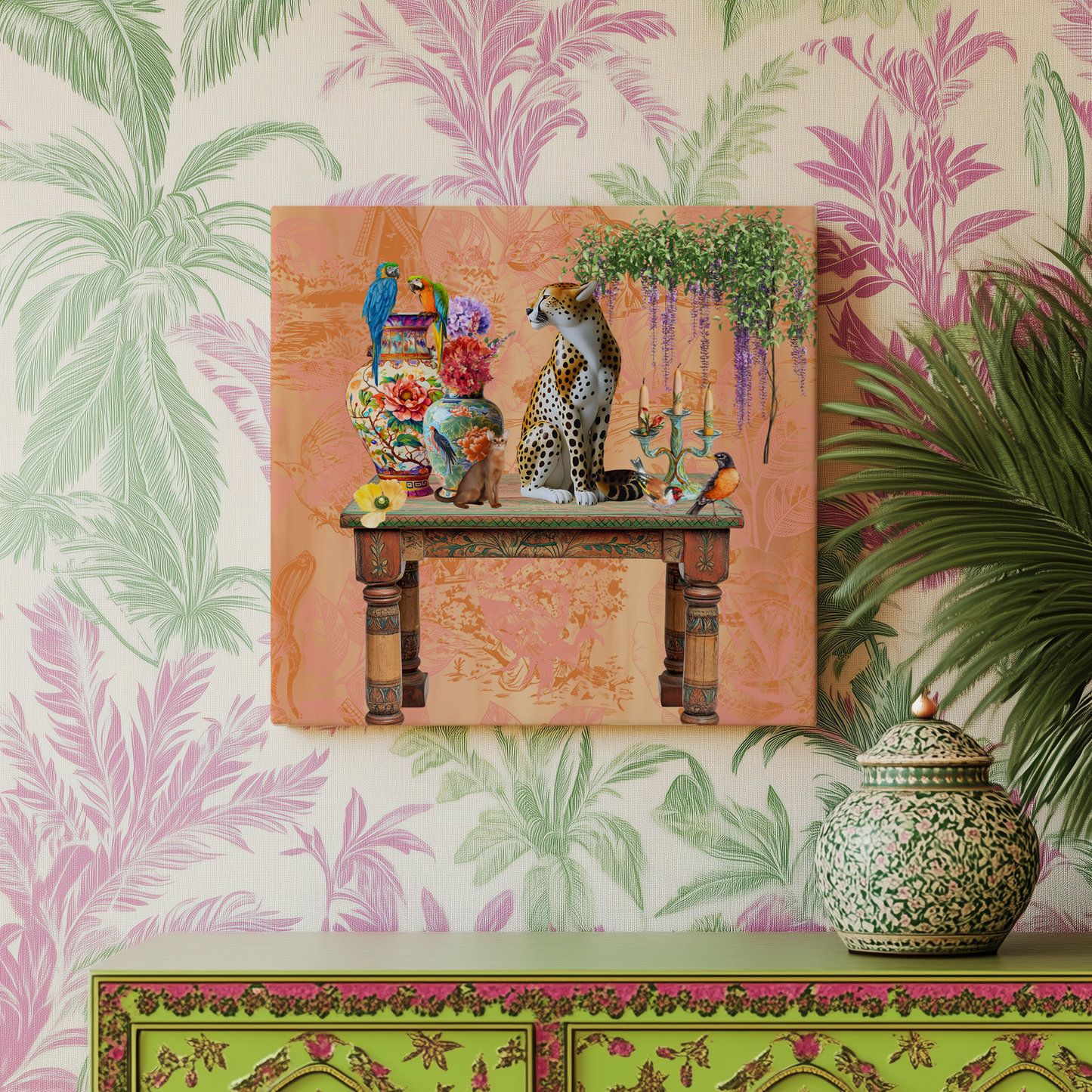 Stretched Velvet Print - Echoes of the Orient