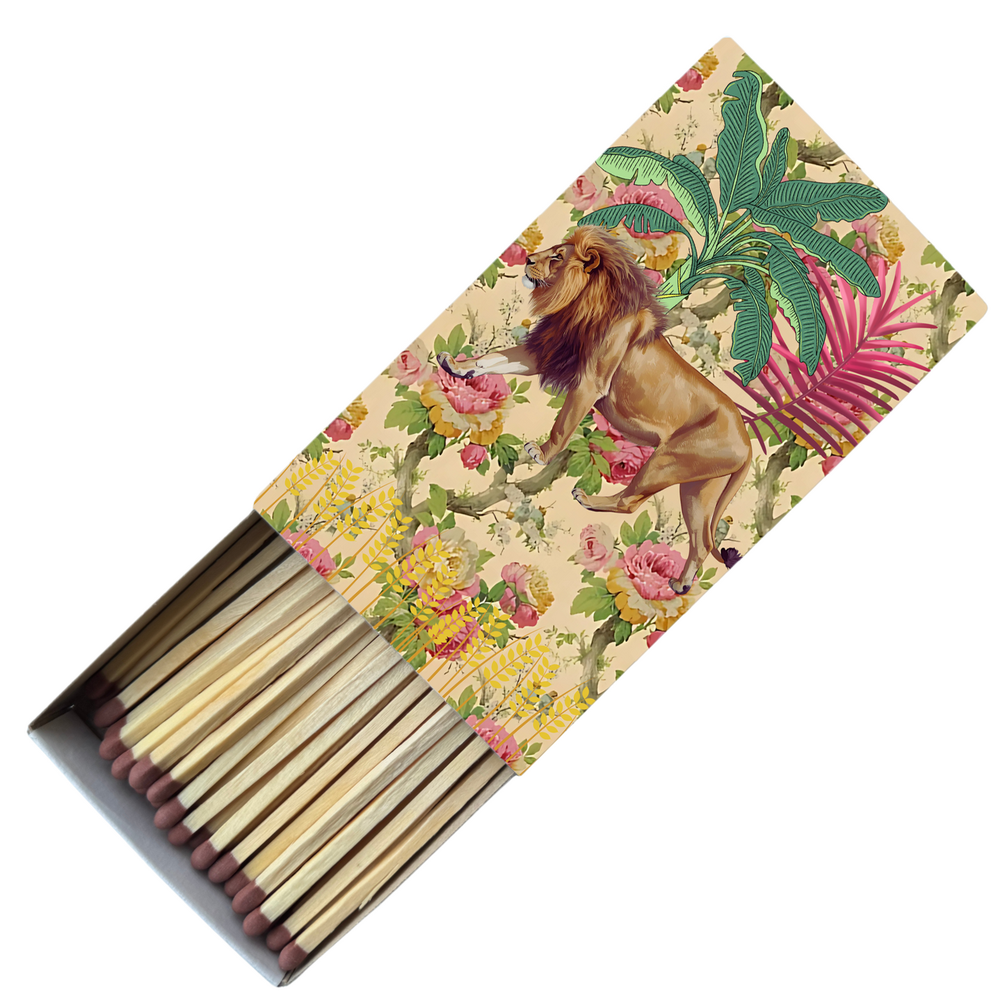 Safety Match Box - Vintage Lions - Hannah Claire Creations