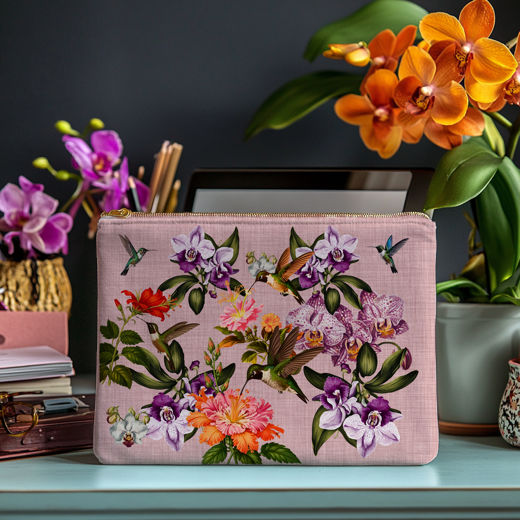 Humming Birds & Orchids