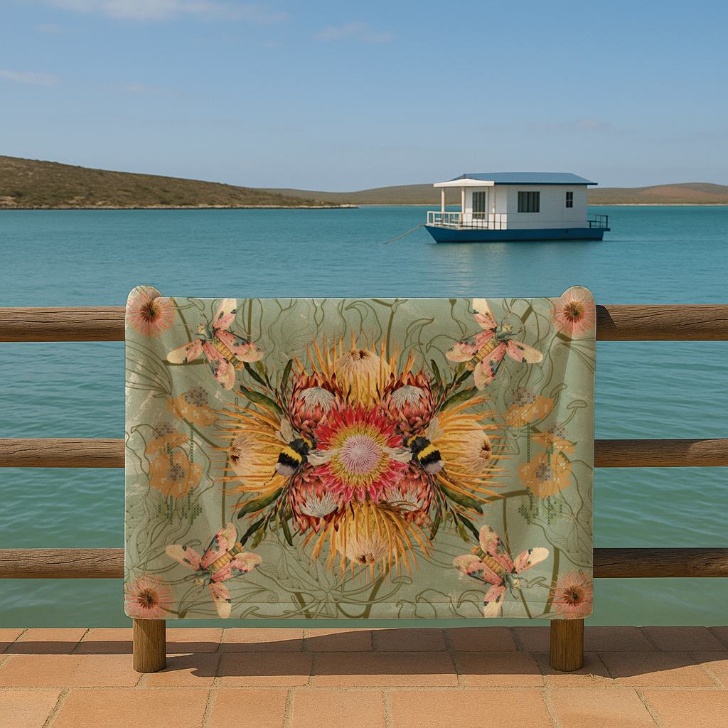 Bees & Proteas - Fleece Blanket
