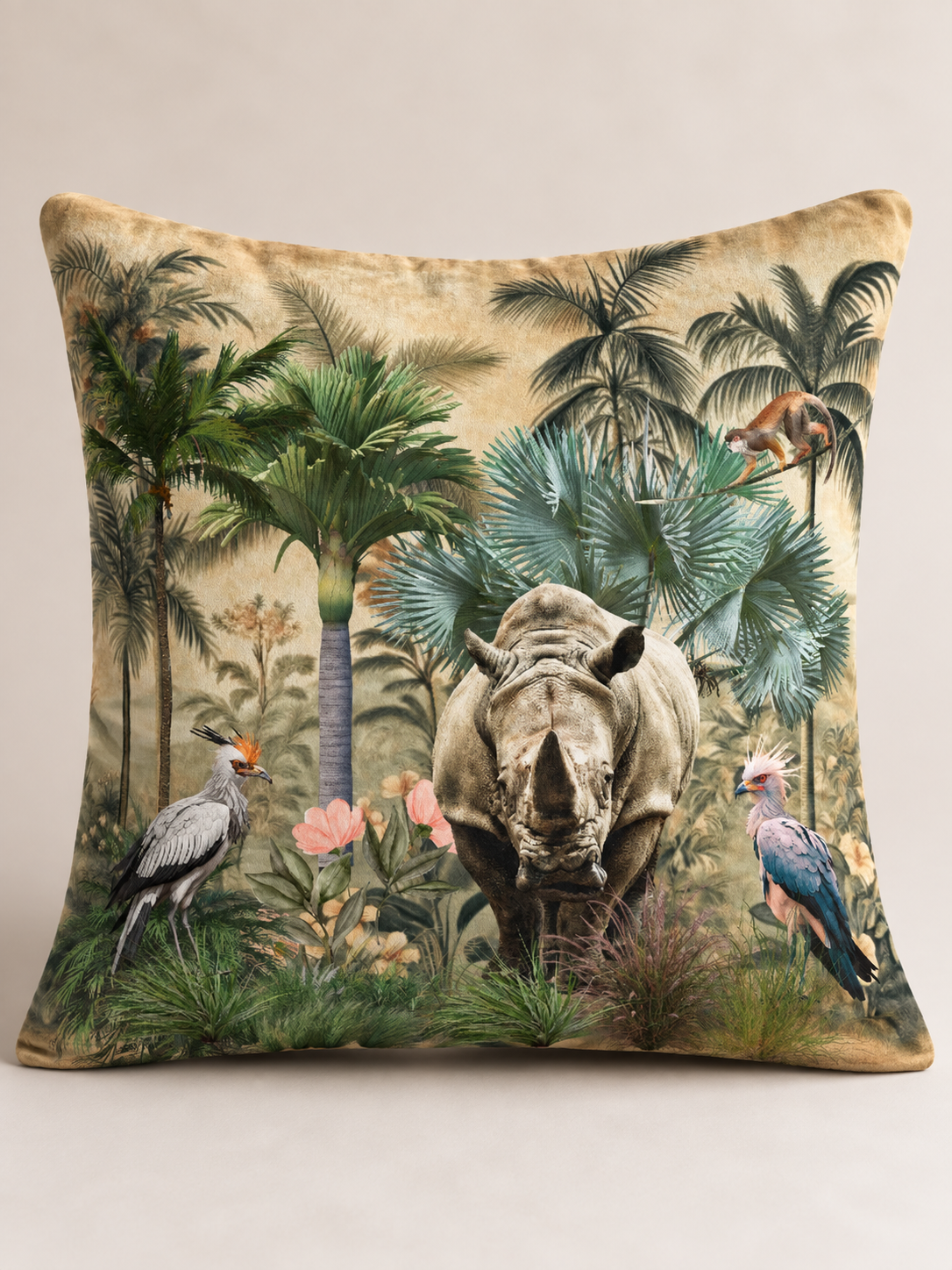 Rhino in the Palms