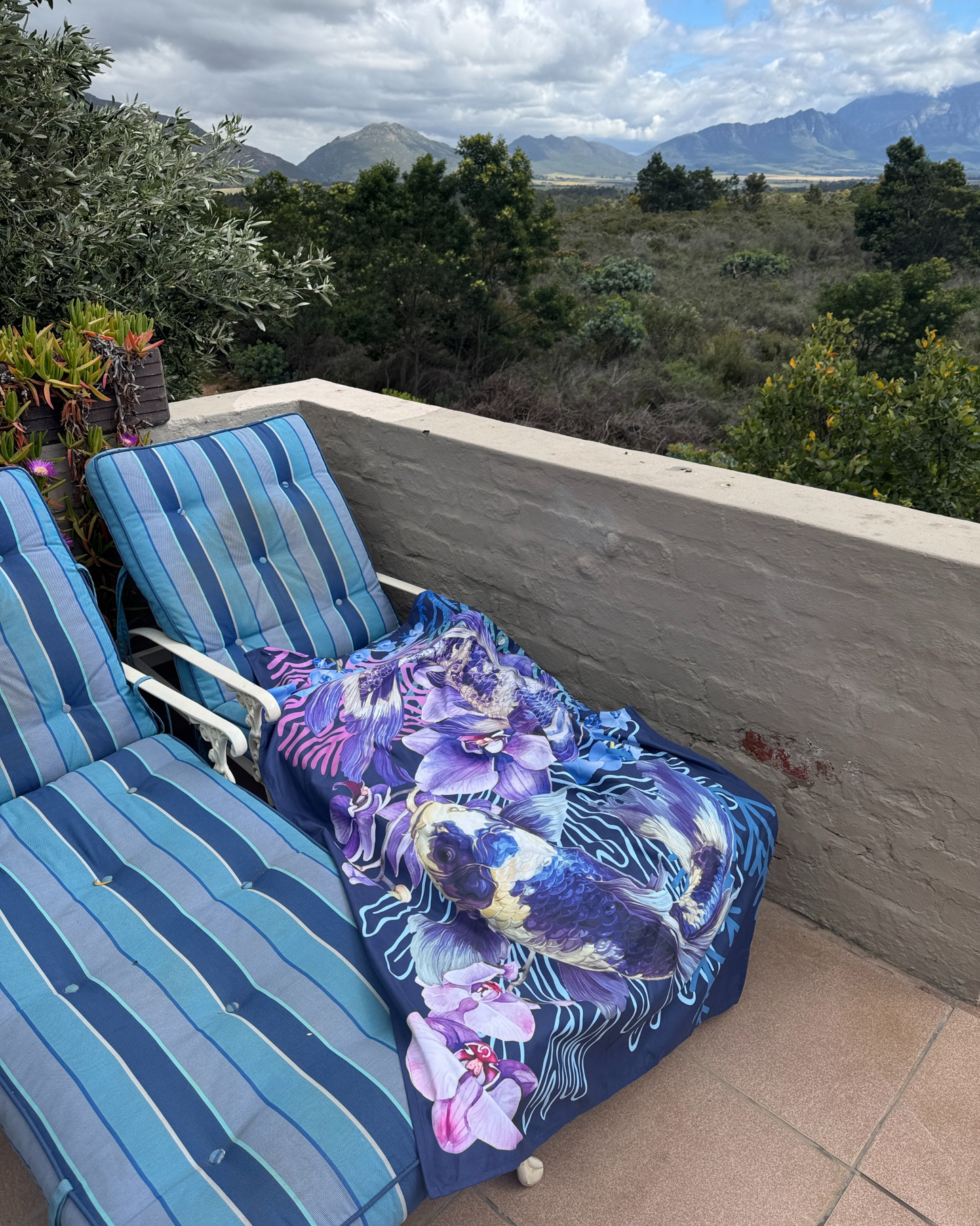 Purple Koi - Beach Towel