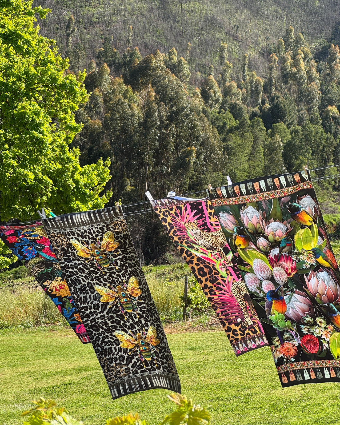 Sunbird & Proteas - Guest Bathroom Towel