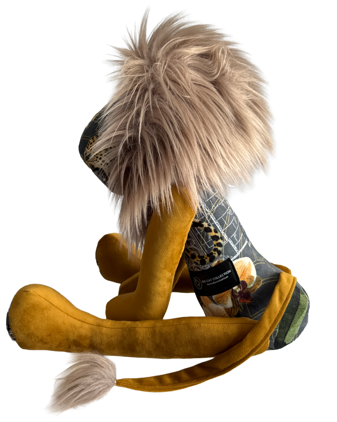 Handmade Lion - Crimson Orchard Leopards (Gold Velvet) - Hannah Claire Creations