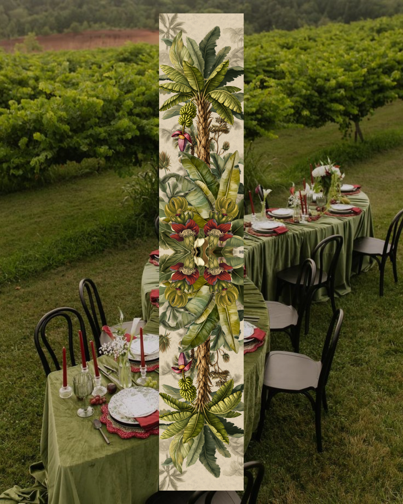 Table Runner - Palm Trees - Hannah Claire Creations