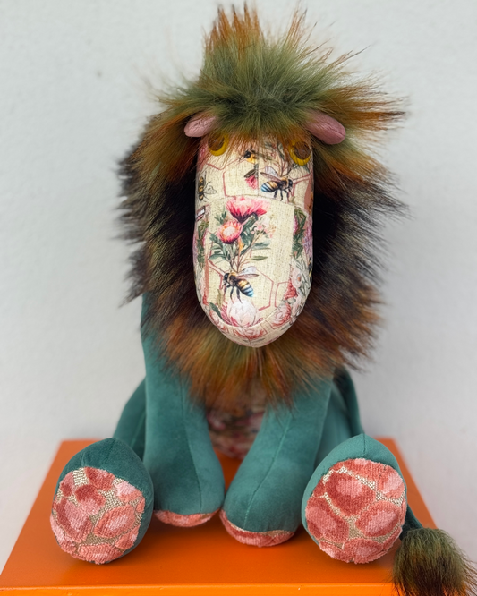 Handmade Lion - Blue & Pink Butterflies