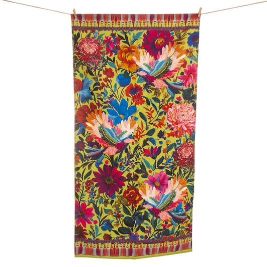 Birds On Green - Guest Bathroom Towel