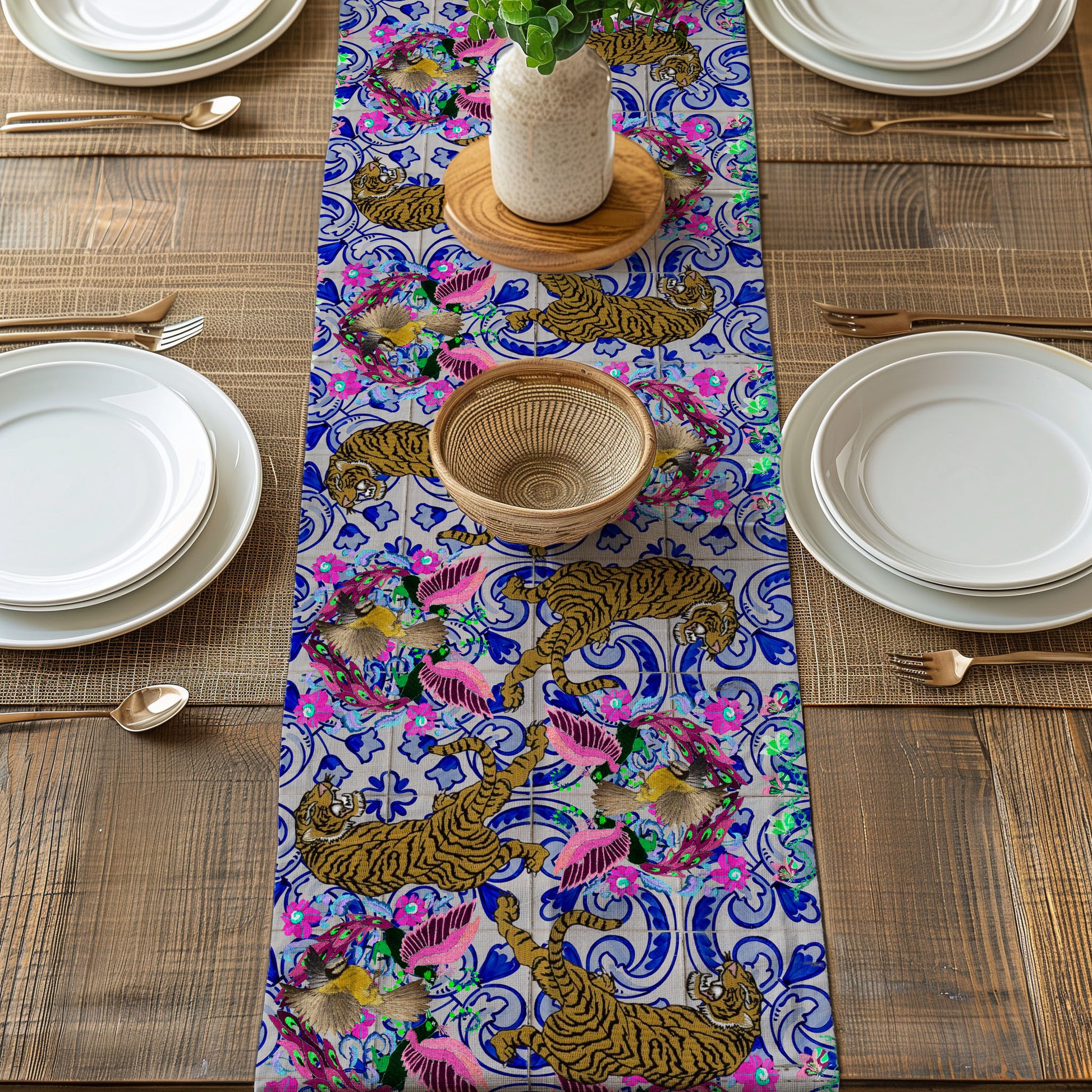 Table Runner - The Tiled Tiger - Hannah Claire Creations