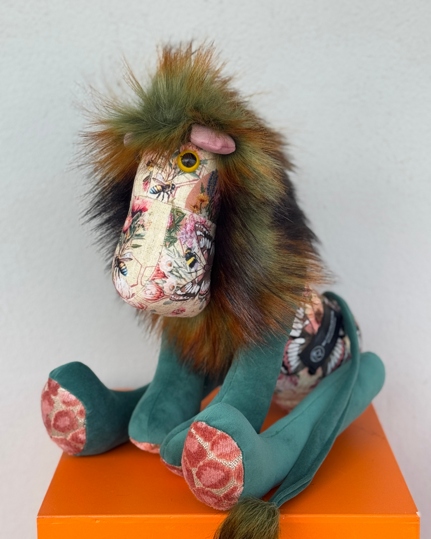 Handmade Lion - Blue & Pink Butterflies