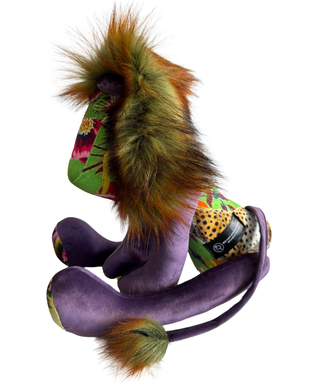 Handmade Lion - Pink & Green Bee (Purple Velvet) - Hannah Claire Creations