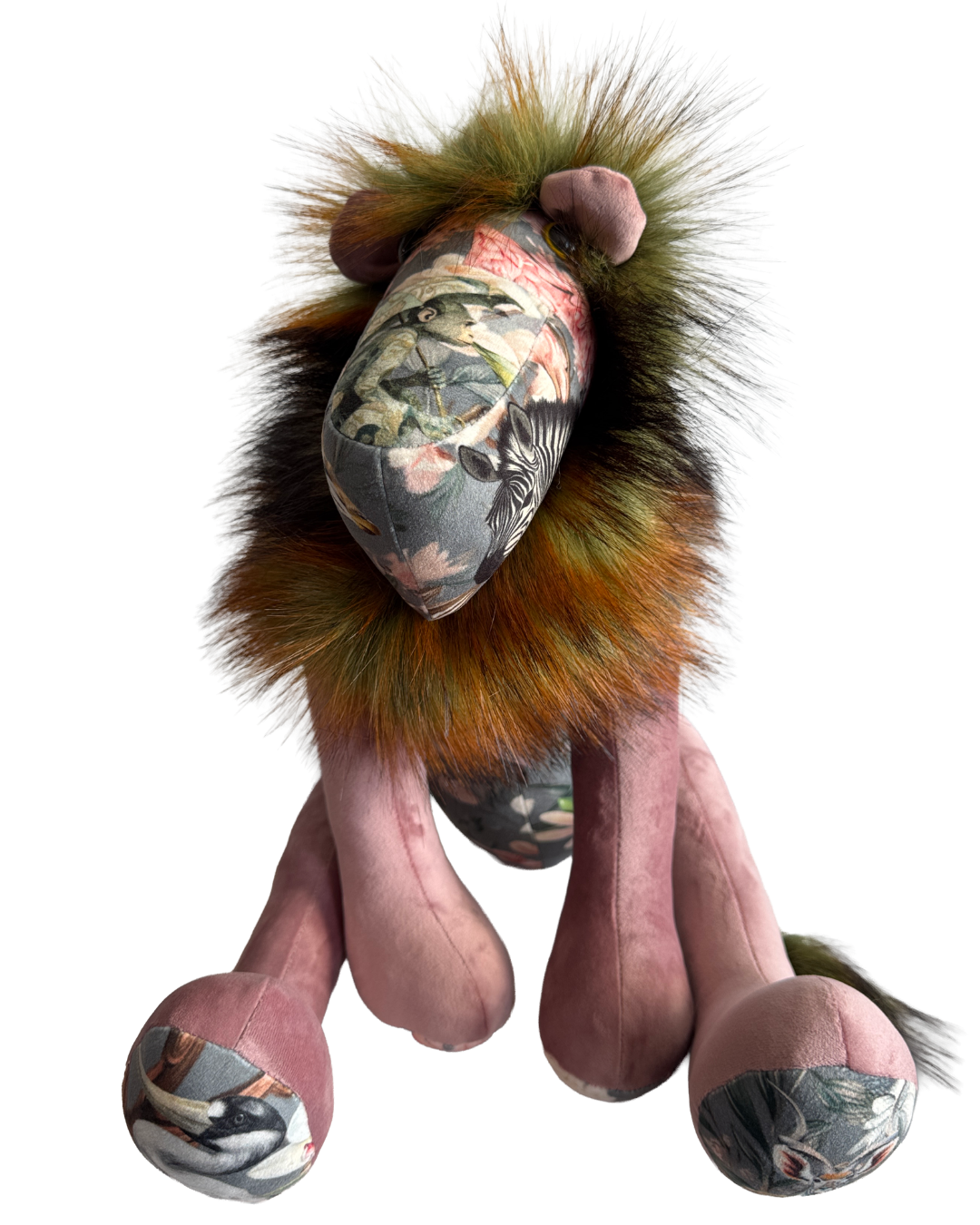 Handmade Lion - Hello Africa Pinks - Hannah Claire Creations