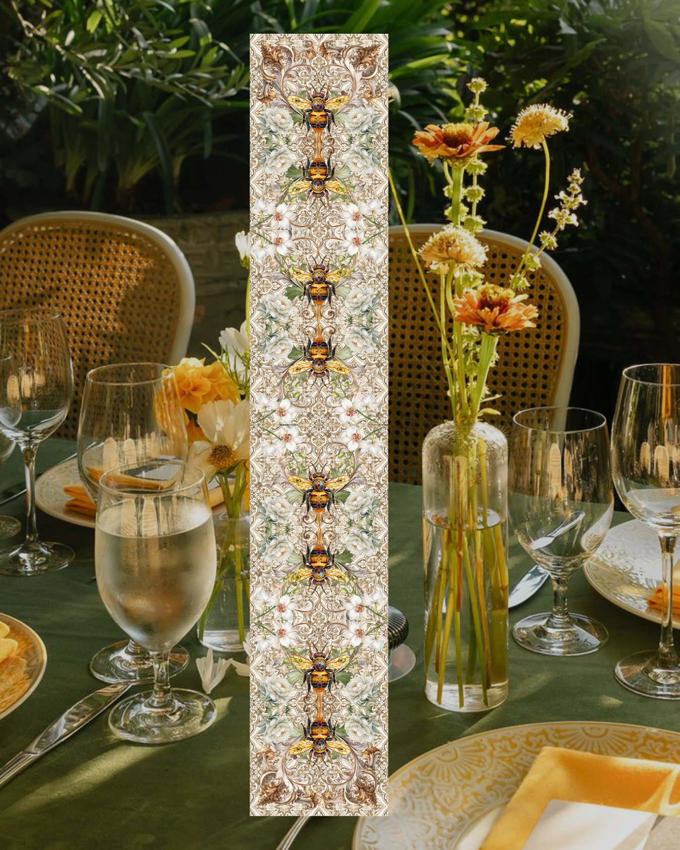Table Runner - Golden Bees - Hannah Claire Creations