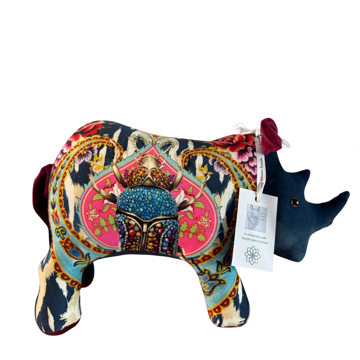 Mamma Handmade Rhino - Blue Scarab - Hannah Claire Creations
