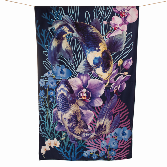 Purple Koi - Beach Towel