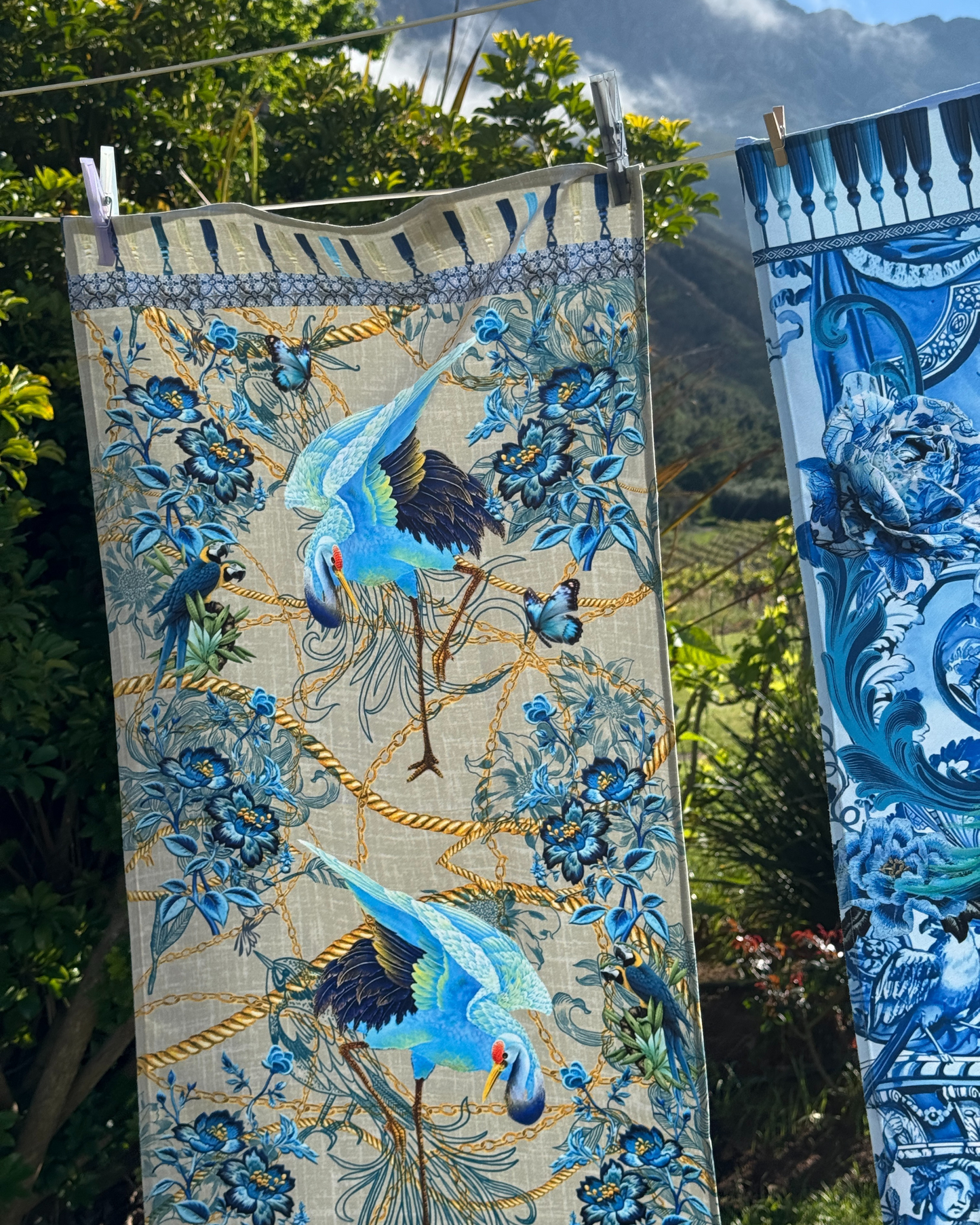 Blue Birds & Blossoms - Guest Bathroom Towel