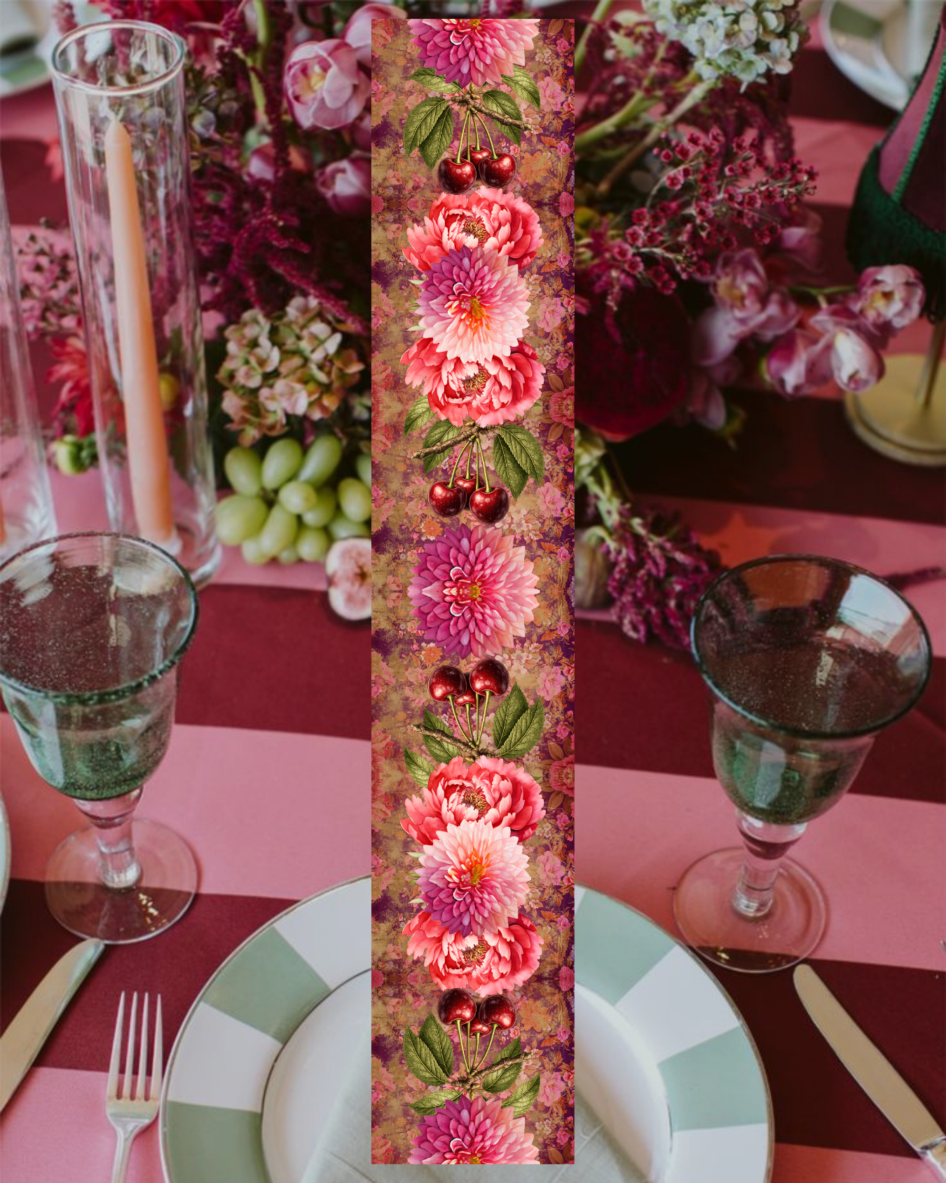 Table Runner - Cherries - Hannah Claire Creations