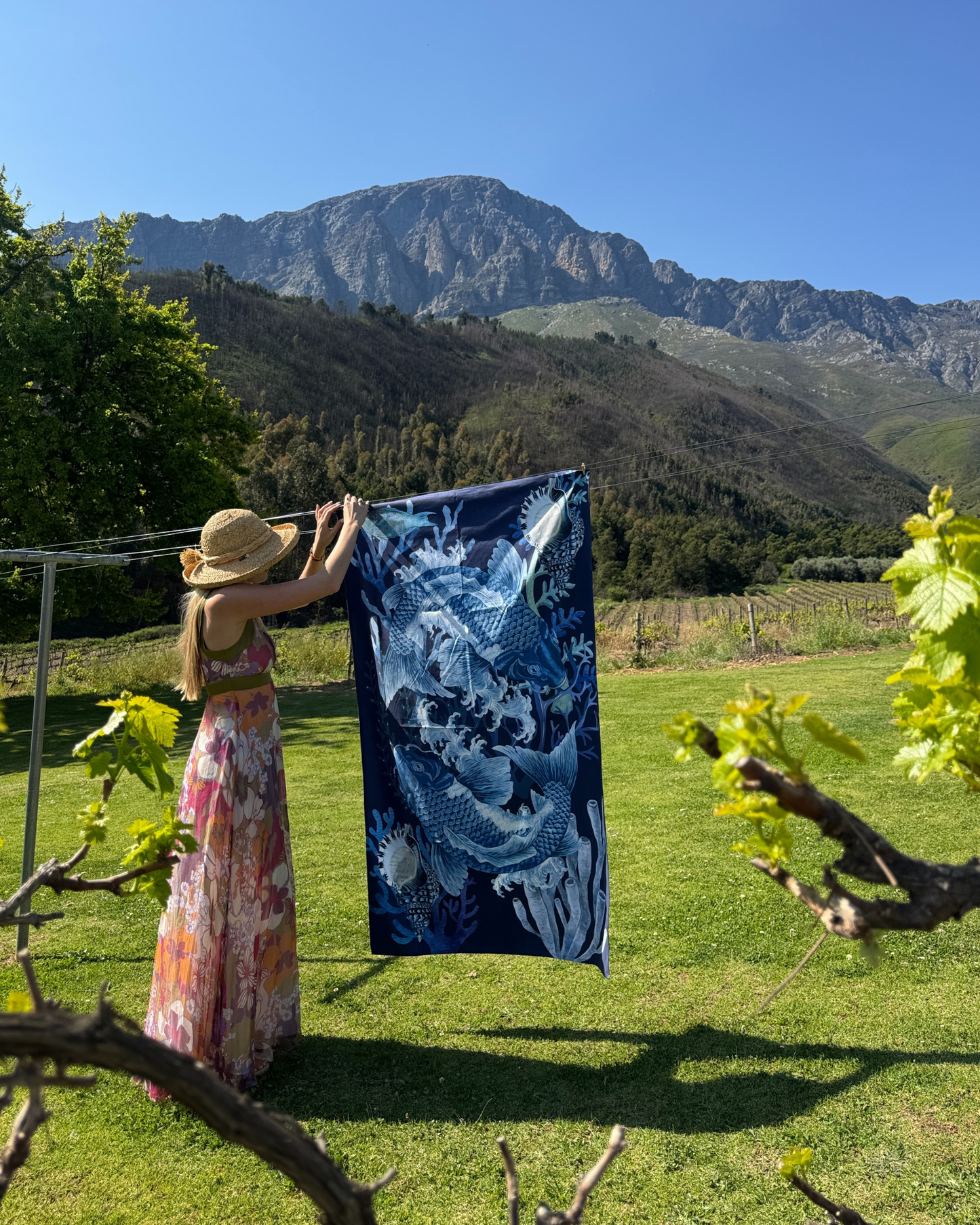 Blue Koi - Beach Towel