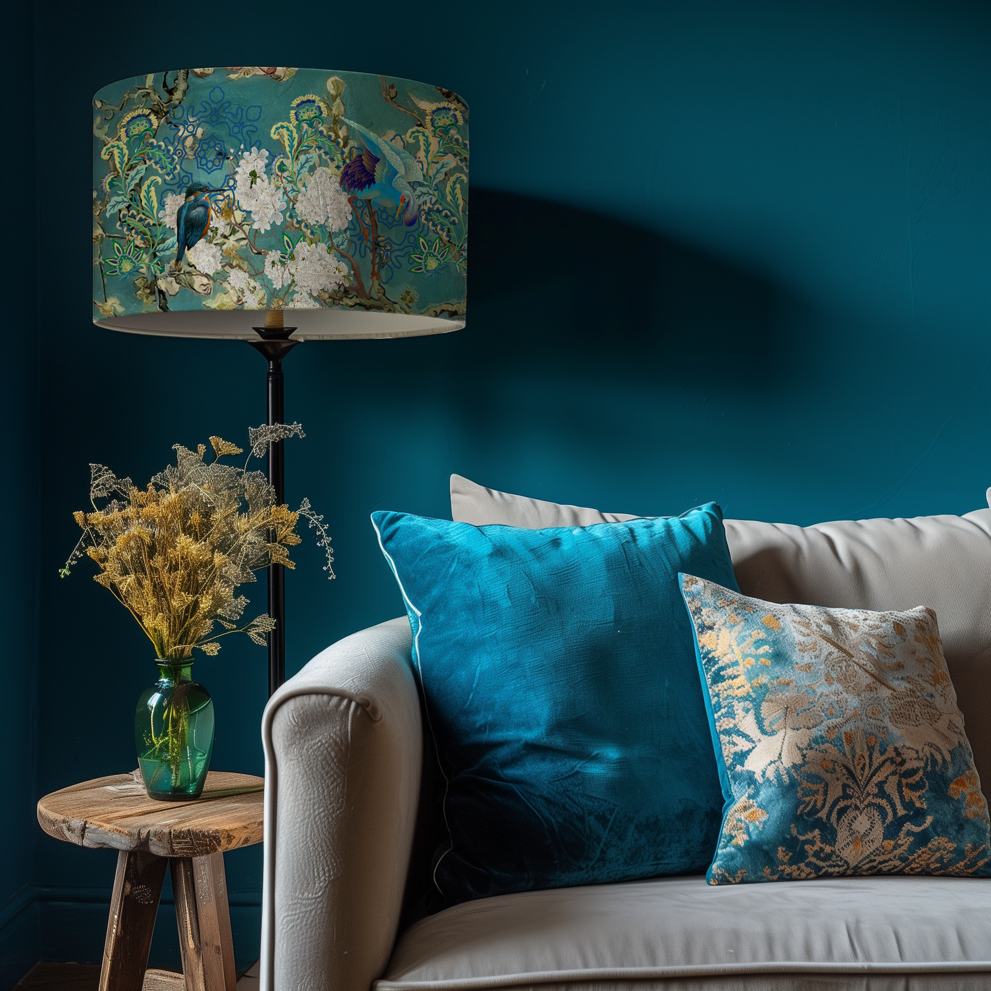 Blue Birds Lampshade - Hannah Claire Creations