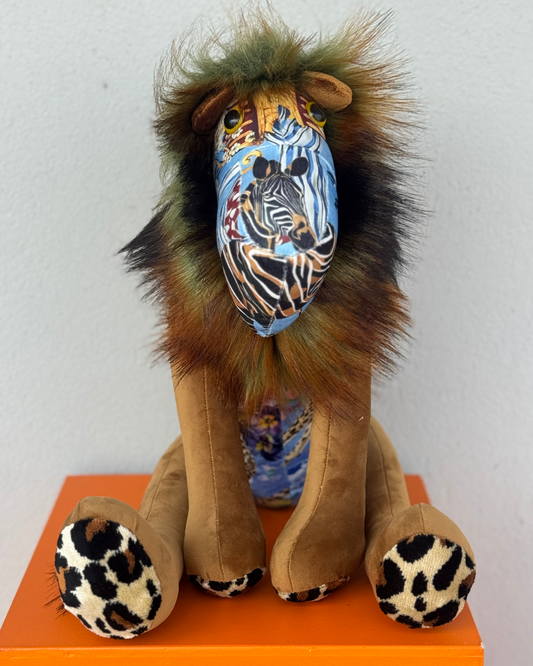 Handmade Lion - Brown & Blue Zebras