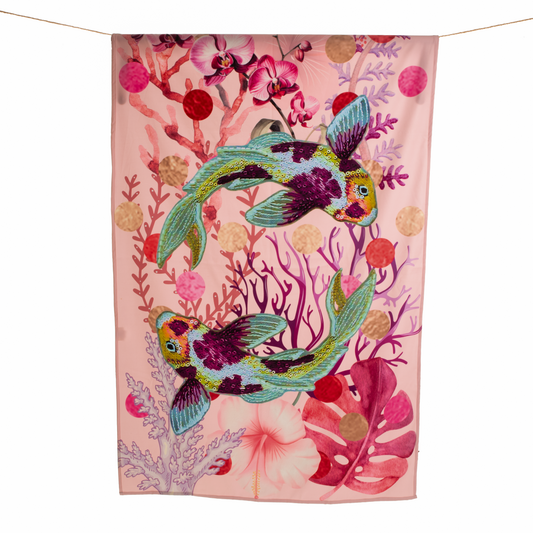 Koi & Corals - Beach Towel