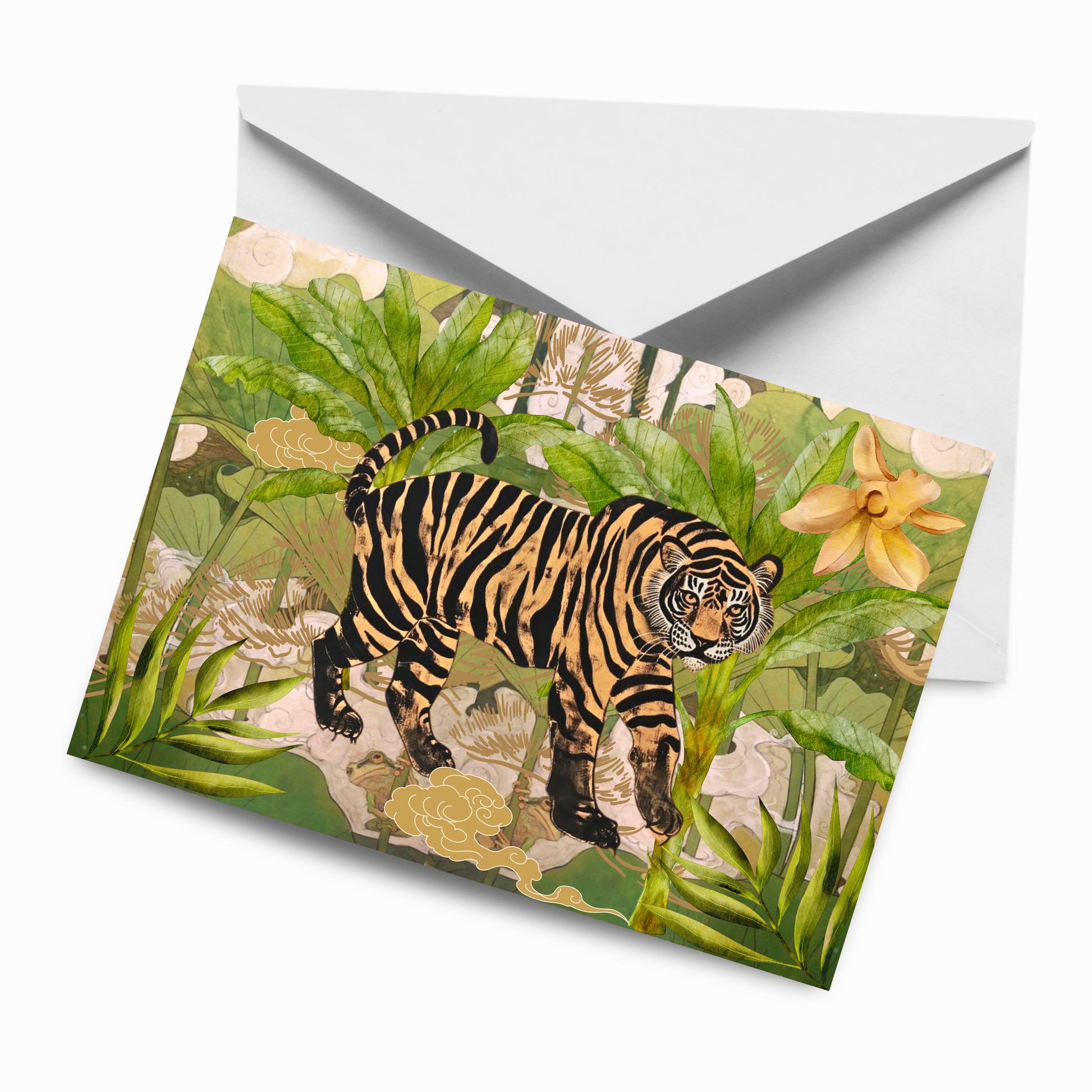 Tiger In Banana Leaves - Hannah Claire Creations