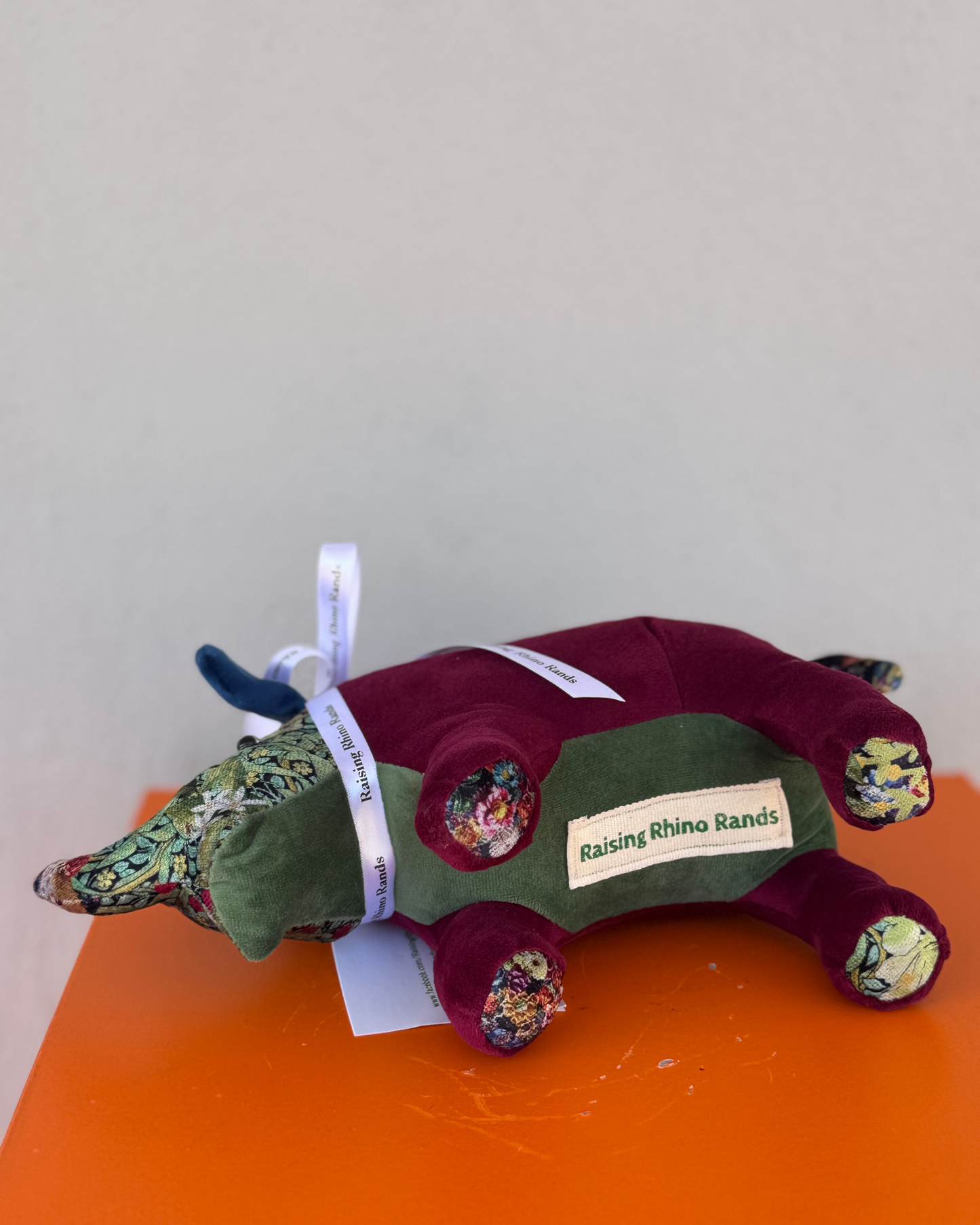 Baby Handmade Rhino - Green Parrot