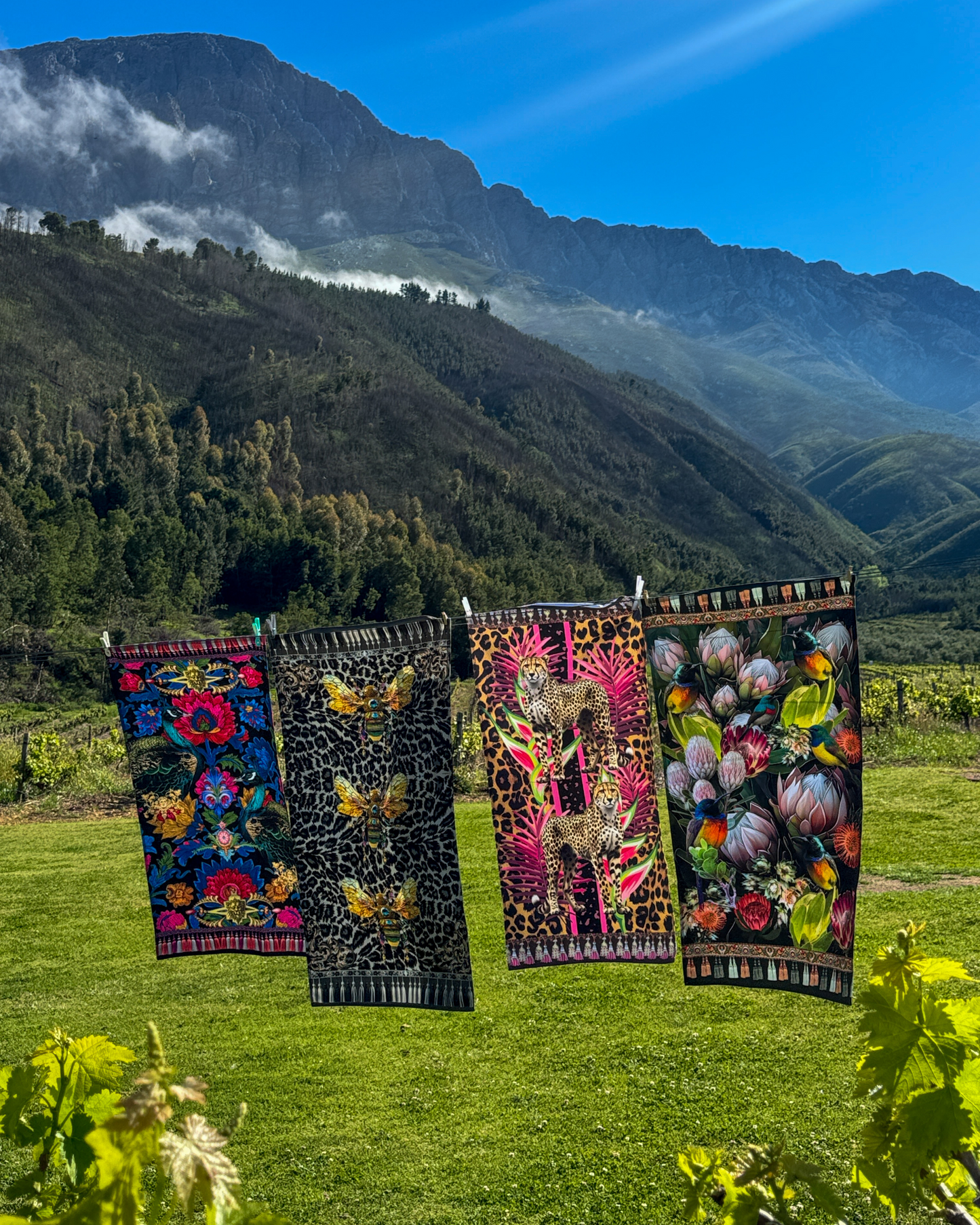 Sunbird & Proteas - Guest Bathroom Towel