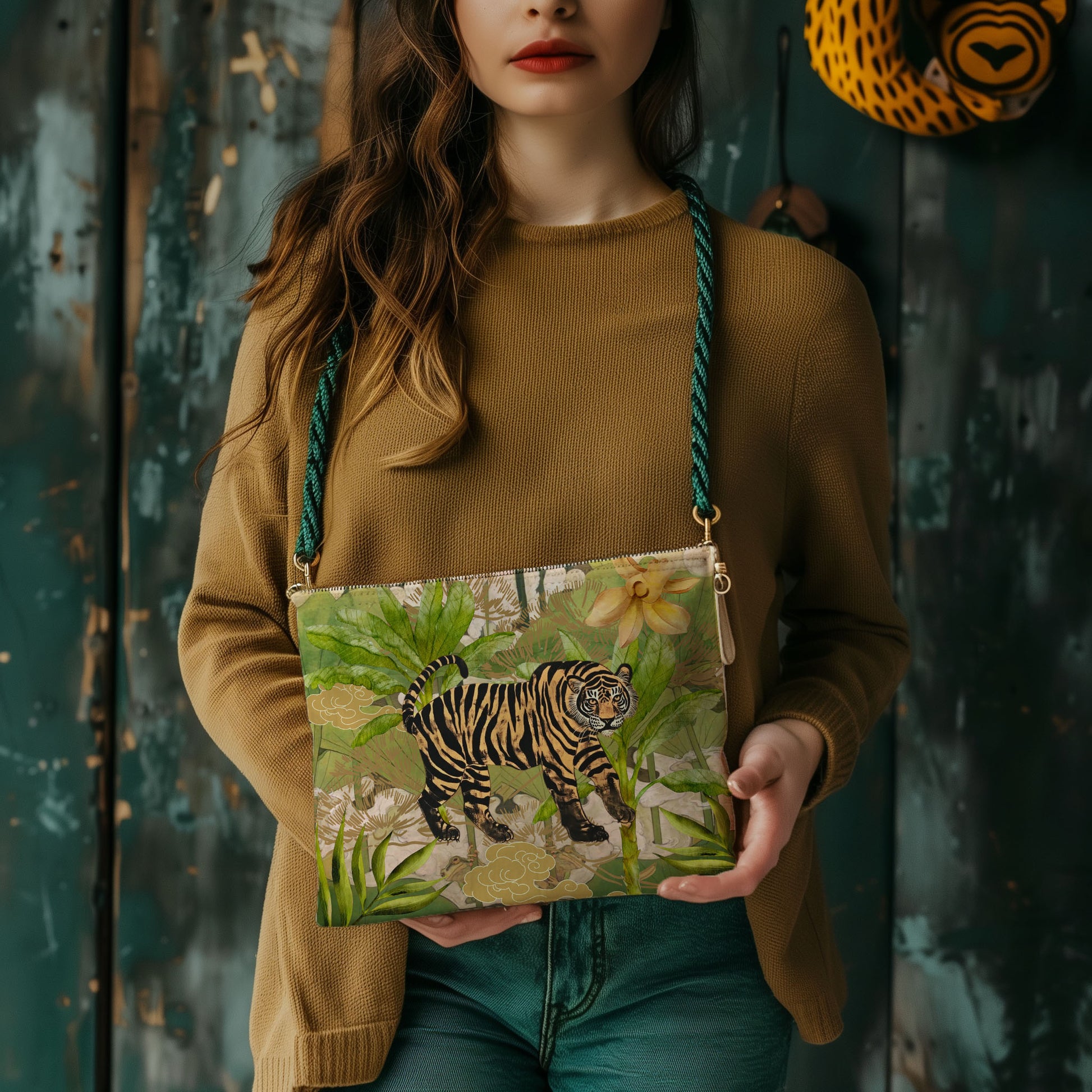 Tiger In Banana Leaves - Hannah Claire Creations