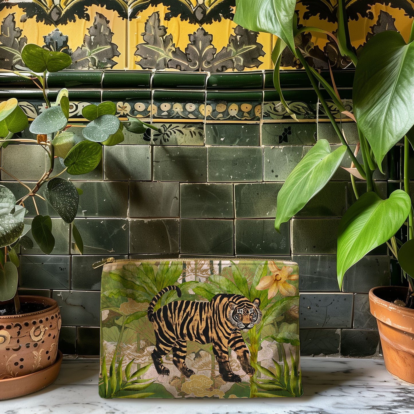 Tiger In Banana Leaves - Hannah Claire Creations