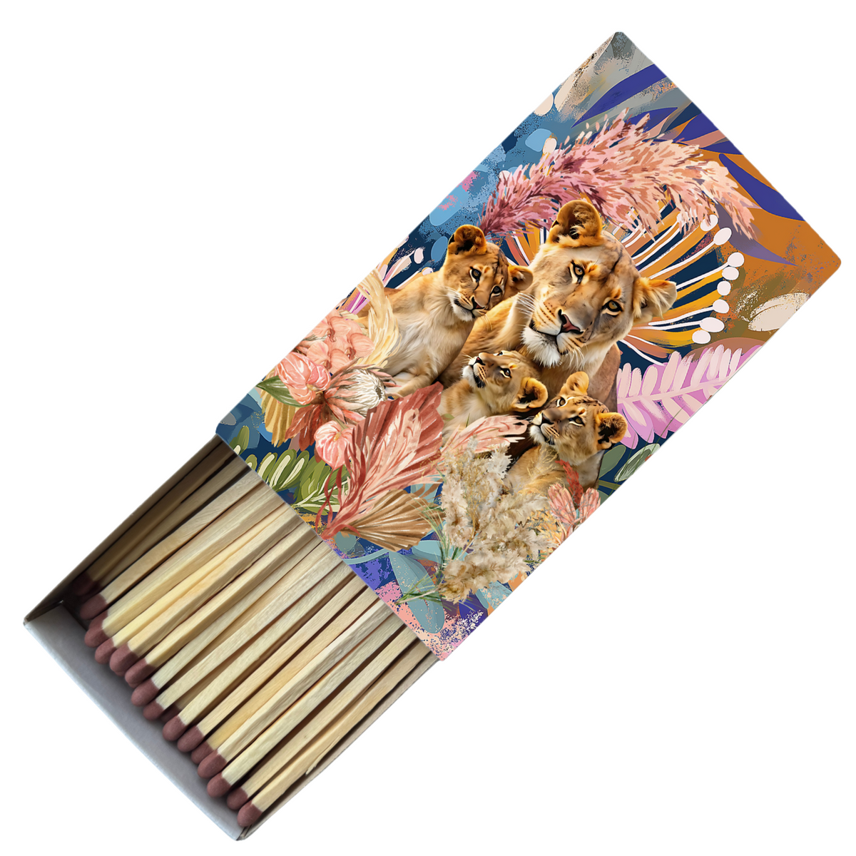 Safety Match Box - Baby Lions - Hannah Claire Creations