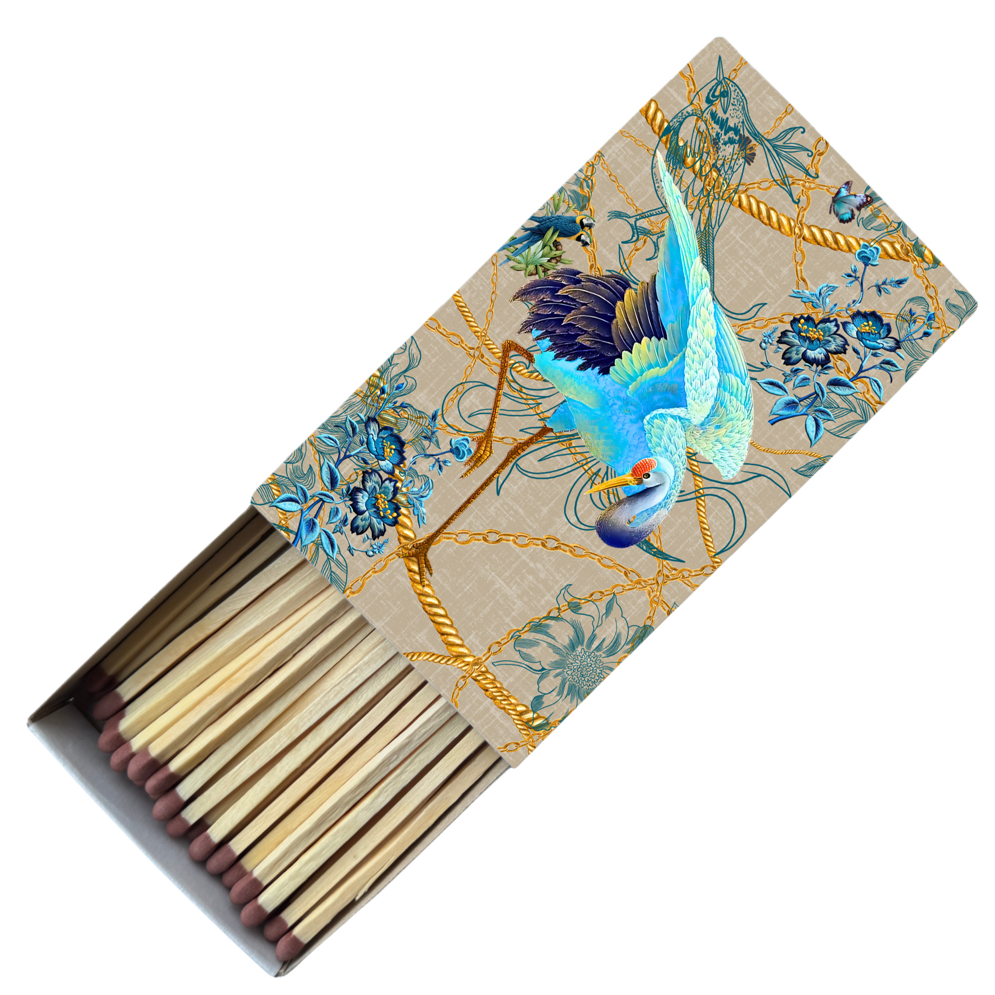 Safety Match Box - Blue Birds - Hannah Claire Creations