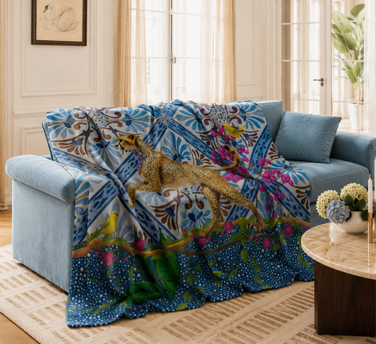 Prancing Cheetah - Fleece Blanket