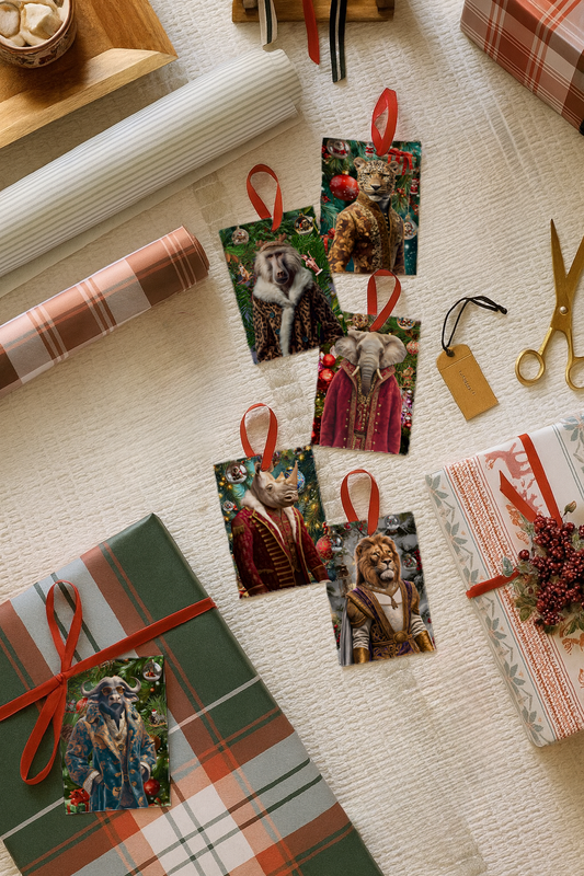 The Big Six Christmas Gift Tags