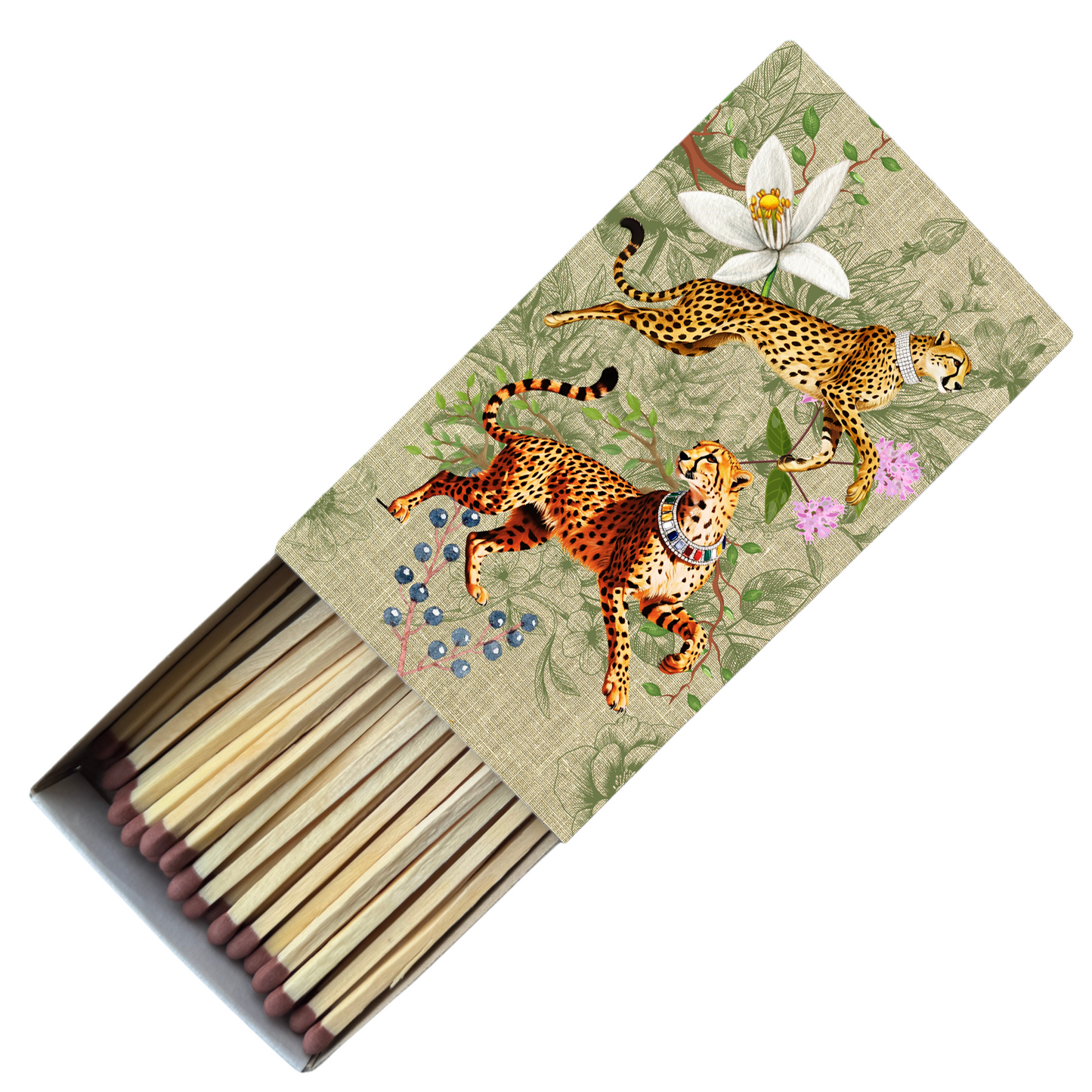 Safety Match Box - Chasing Jewelled Cheetahs - Hannah Claire Creations