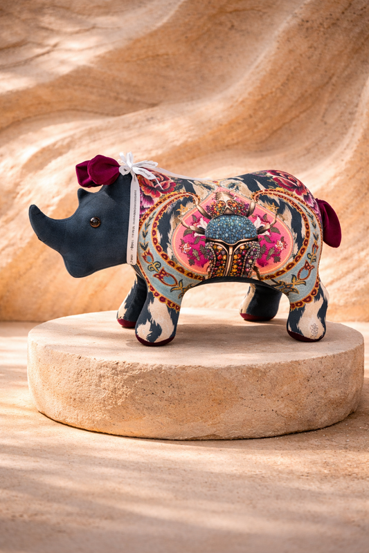 Mamma Handmade Rhino - Blue Scarab - Hannah Claire Creations