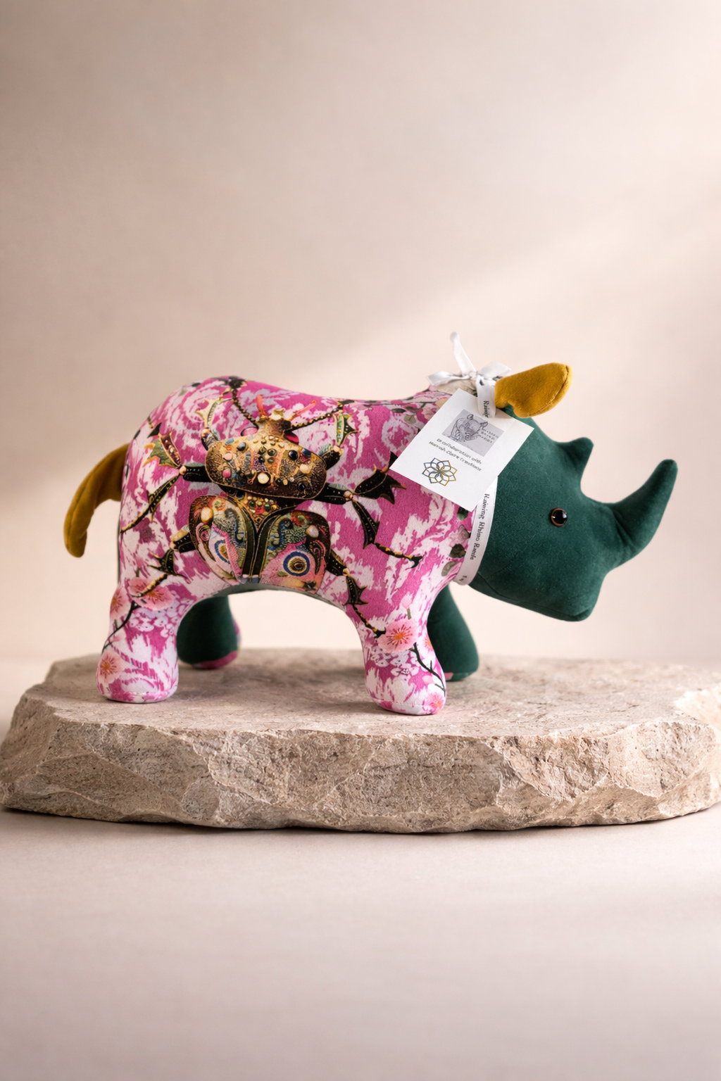 Mamma Handmade Rhino - Pink Scarab - Hannah Claire Creations