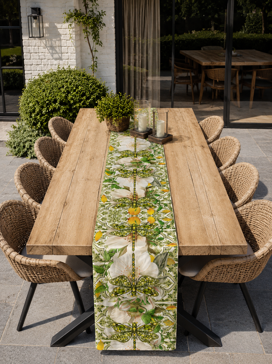 Table Runner - Green Dragonflies - Hannah Claire Creations