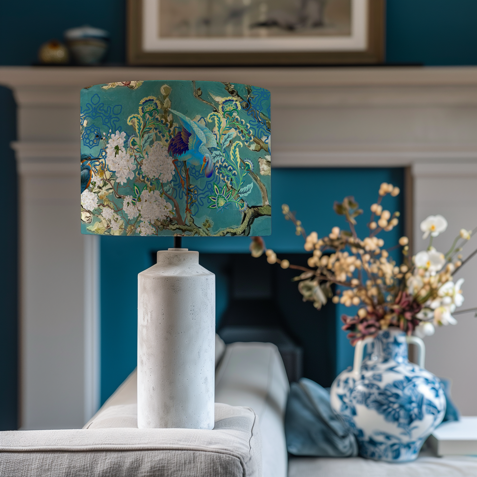 Blue Birds Lampshade - Hannah Claire Creations